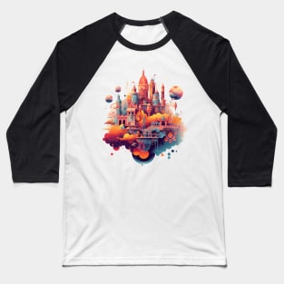 Pastel Dreams: Floating Utopia in Chromatic Harmony Baseball T-Shirt